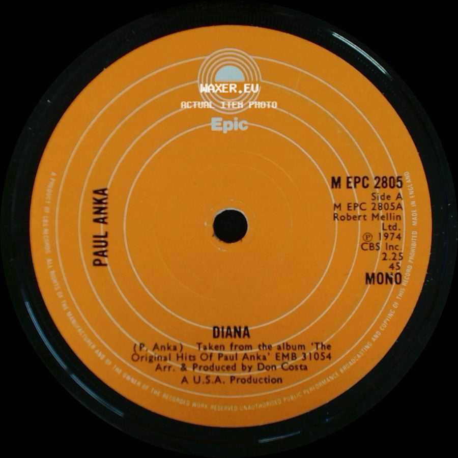 Paul Anka - Diana / Adam And Eve side A