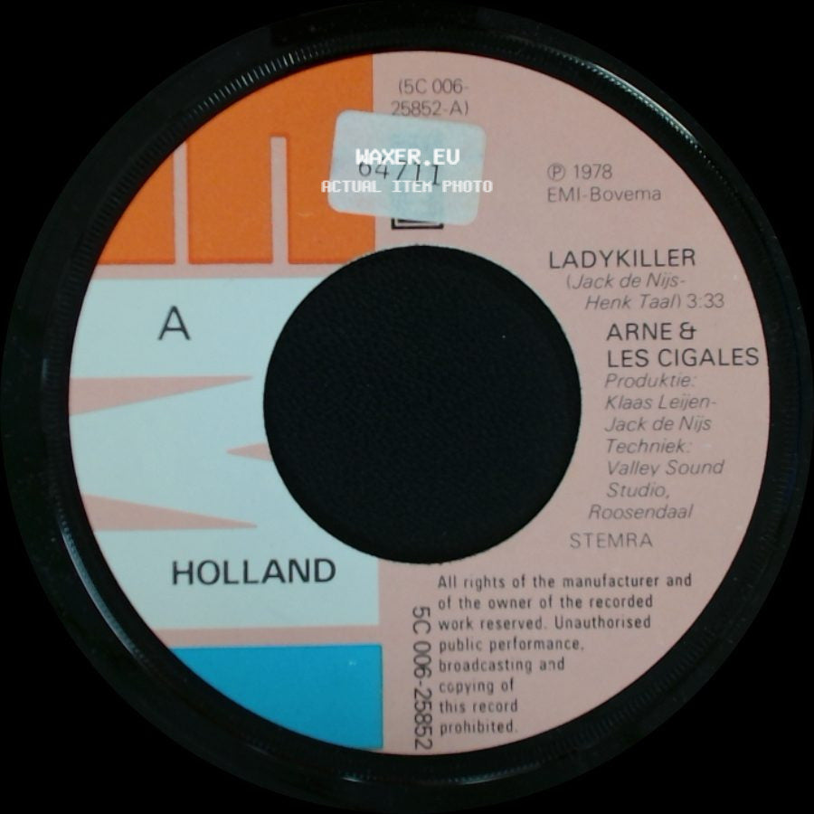 Arne & Les Cigales - Ladykiller / Vakantieliefde side A
