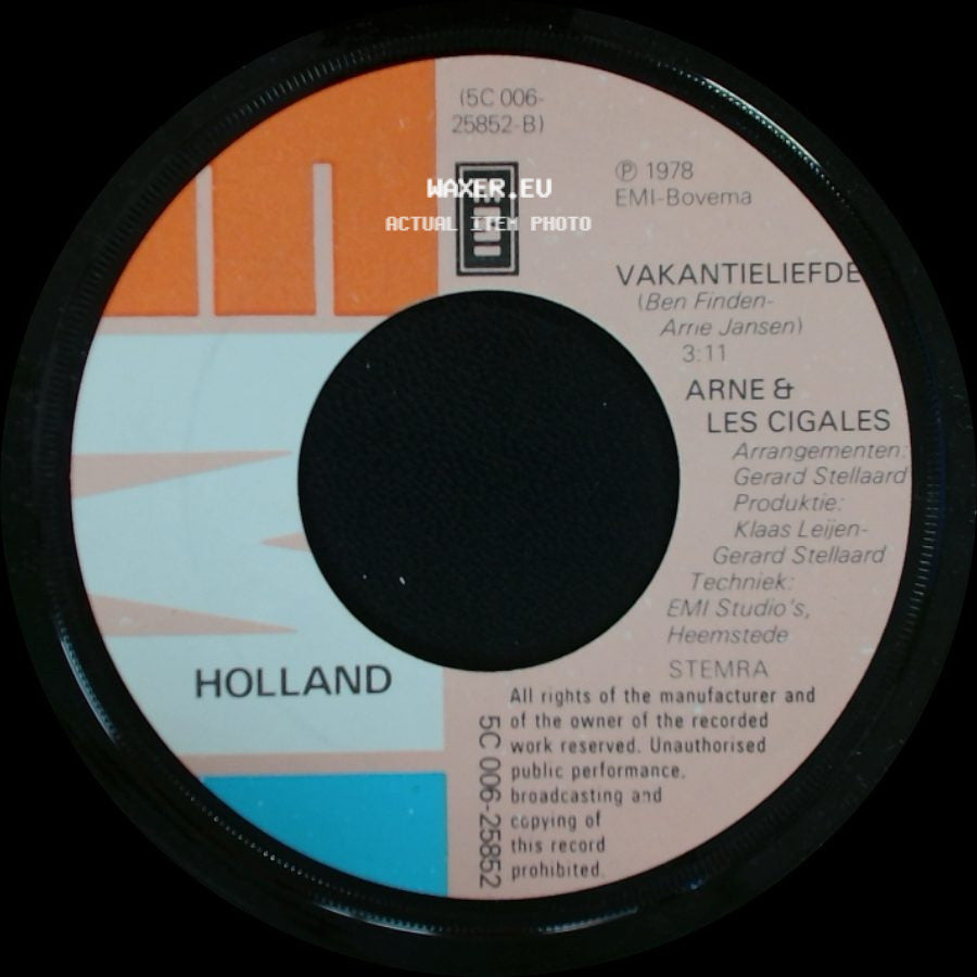 Arne & Les Cigales - Ladykiller / Vakantieliefde side B
