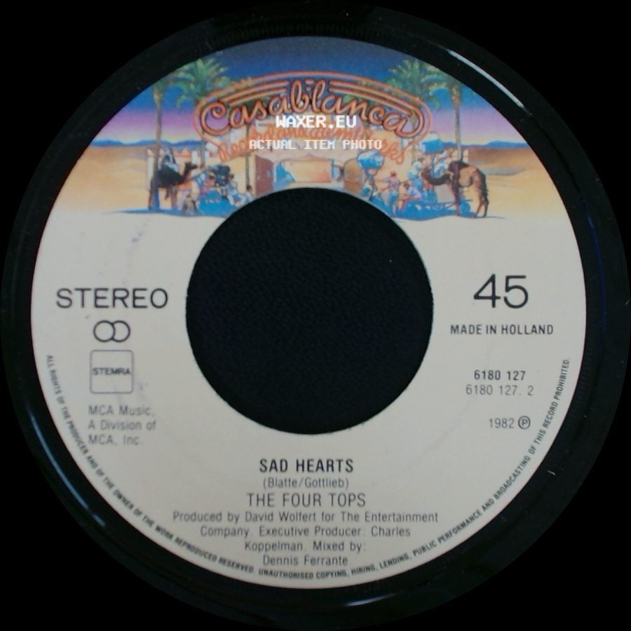 The Four Tops - Sad Hearts / Nobody's Gonna Love You Like I Do side A