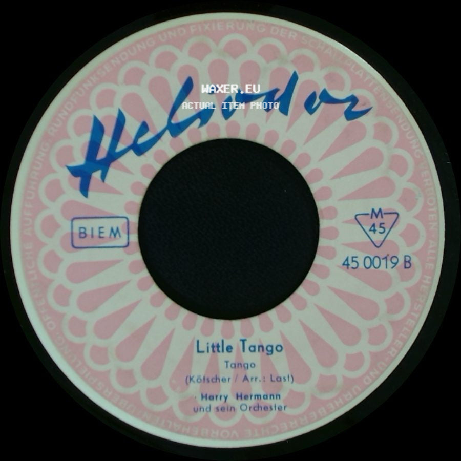 Harry Hermann Und Sein Orchester - Schwarze Orchideen / Little Tango side B