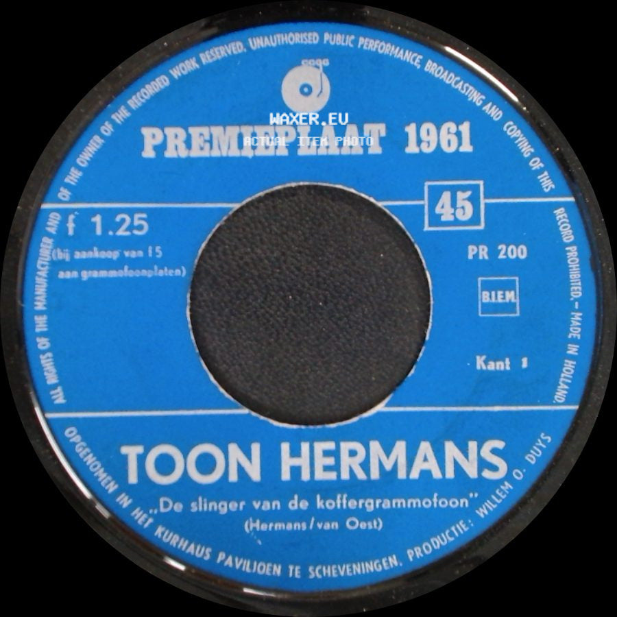 Wim Kan / Toon Hermans - De Pattefoon / De Slinger Van De Koffergrammofoon side B