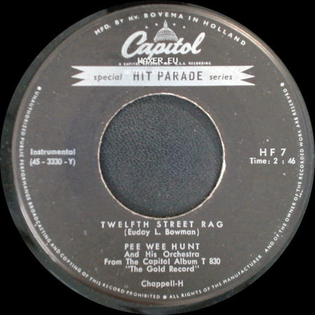Pee Wee Hunt And His Orchestra - Twelfth Street Rag / Ohi side A