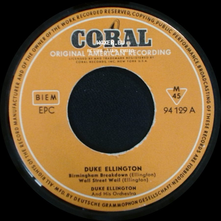 Duke Ellington - Birmingham Breakdown / Wall Street Wail / Rockin' In Rhythm / Twelfth Street Rag side A