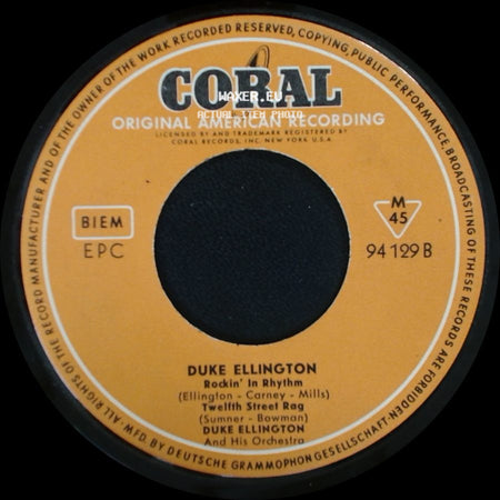 Duke Ellington - Birmingham Breakdown / Wall Street Wail / Rockin' In Rhythm / Twelfth Street Rag side B