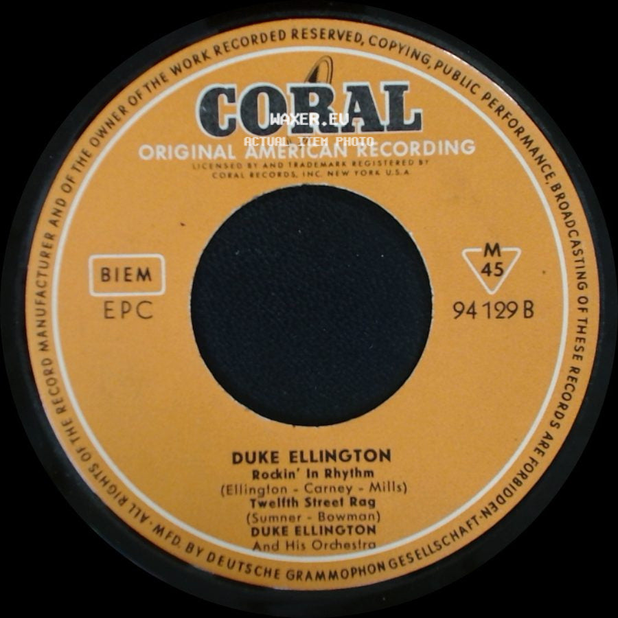 Duke Ellington - Birmingham Breakdown / Wall Street Wail / Rockin' In Rhythm / Twelfth Street Rag side B
