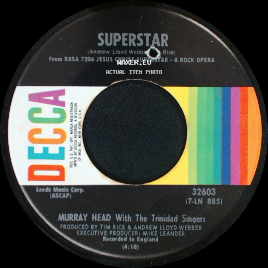 The Andrew Lloyd Webber Orchestra / Murray Head With The Trinidad Singers - John Nineteen Forty-One / Superstar side B