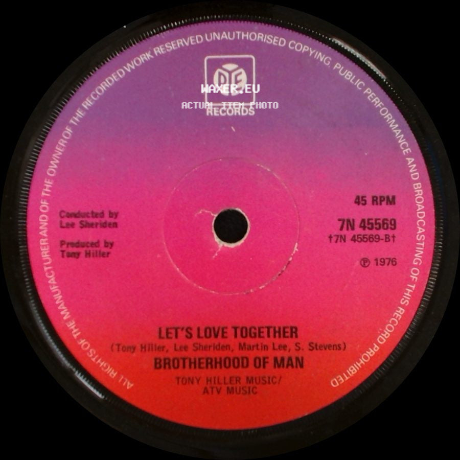 Brotherhood Of Man - Let's Love Together / Save Your Kisses For Me side A