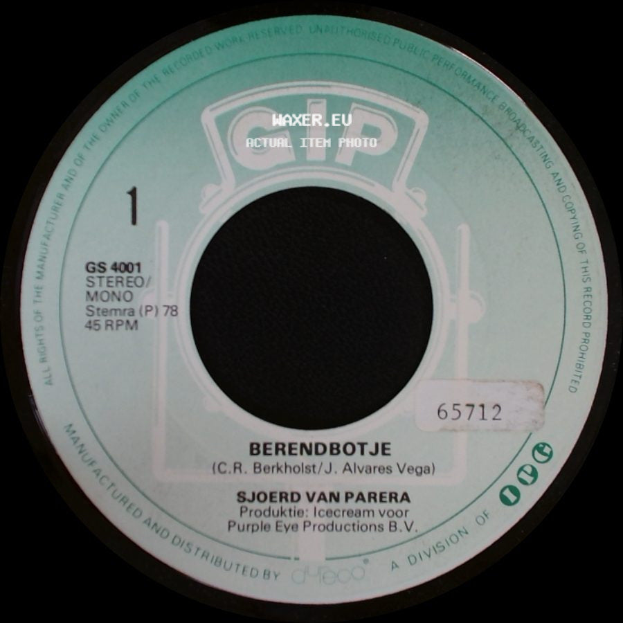 Sjoerd Van Parera - Aloha Hey / Berendbotje side B