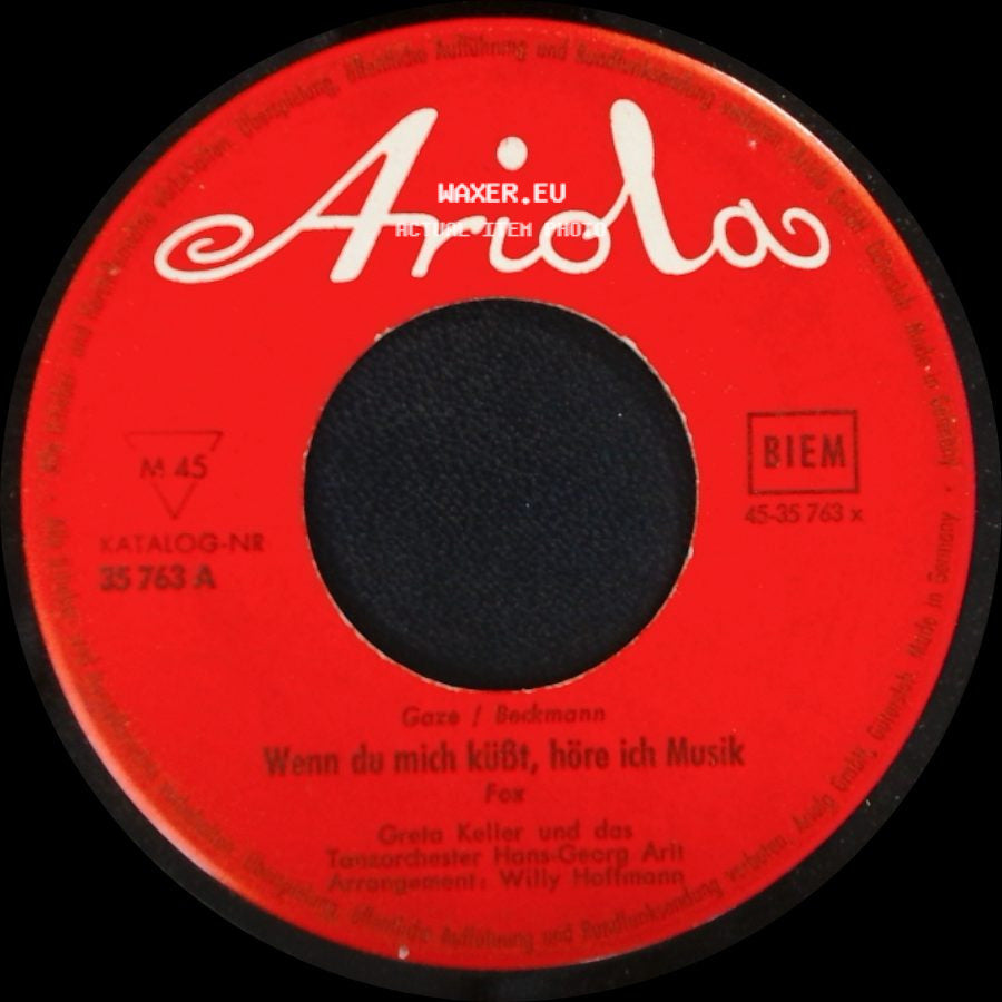 Greta Keller Und Das Tanzorchester Hans-Georg Arlt / Greta Keller Und Die Colombines - Wenn Du Mich Küsst, Höre Ich Musik / Zu Wenig Zeit side A