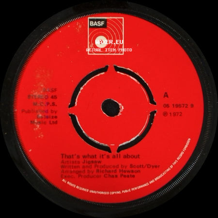 Jigsaw - That's What It's All About / And I Like You side A