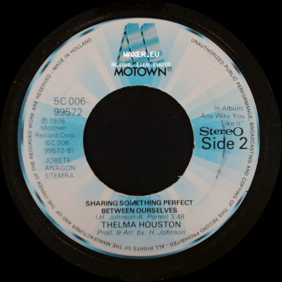 Thelma Houston - I'm Here Again / Sharing Something Perfect Between Ourselves side B
