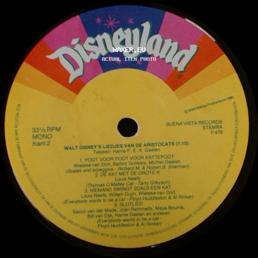 Walt Disney / Bouke Poelstra - Walt Disney's Liedjes Van De Aristocats / Walt Disney's Verhaal Van De Aristocats side A