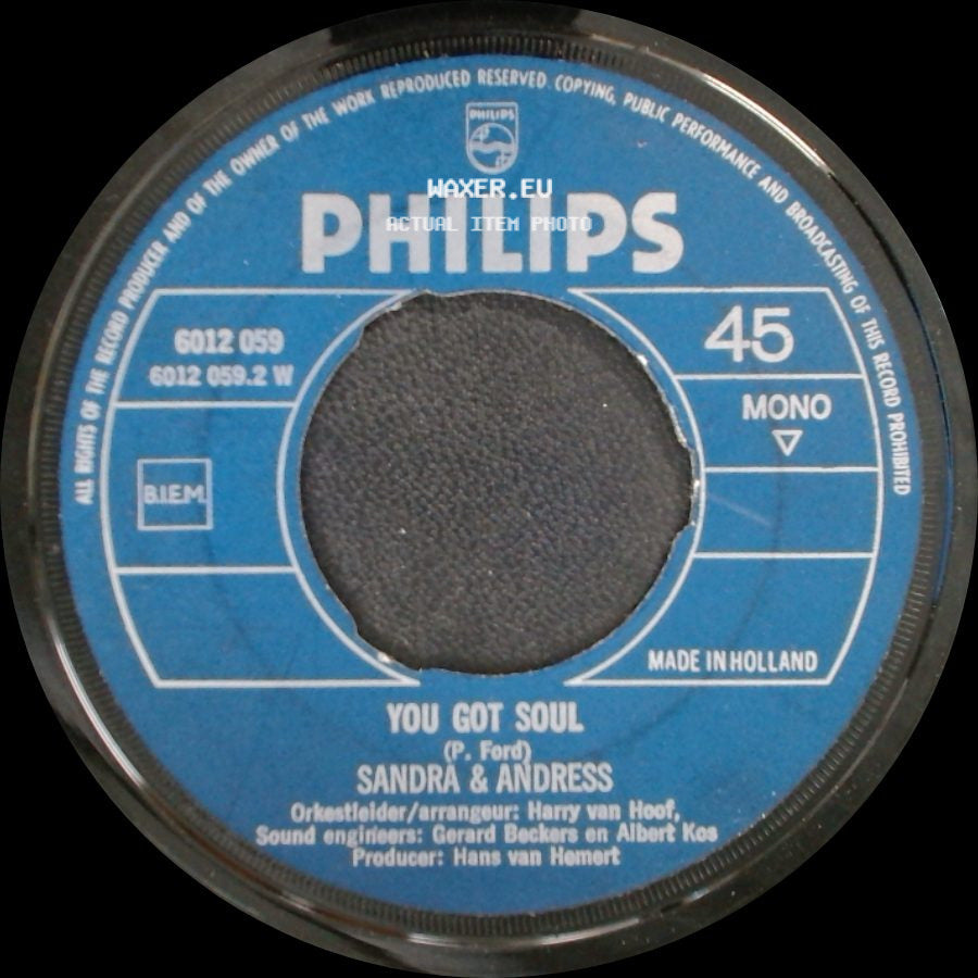 Sandra & Andress - Love Is All Around / You Got Soul side B