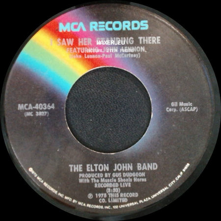 The Elton John Band - Philadelphia Freedom / I Saw Her Standing There side B