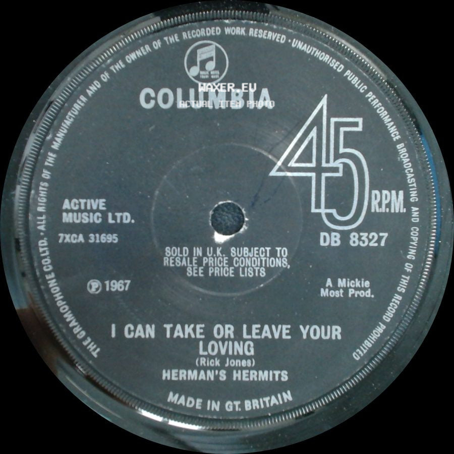 Herman's Hermits - Marcel's / I Can Take Or Leave Your Loving side B