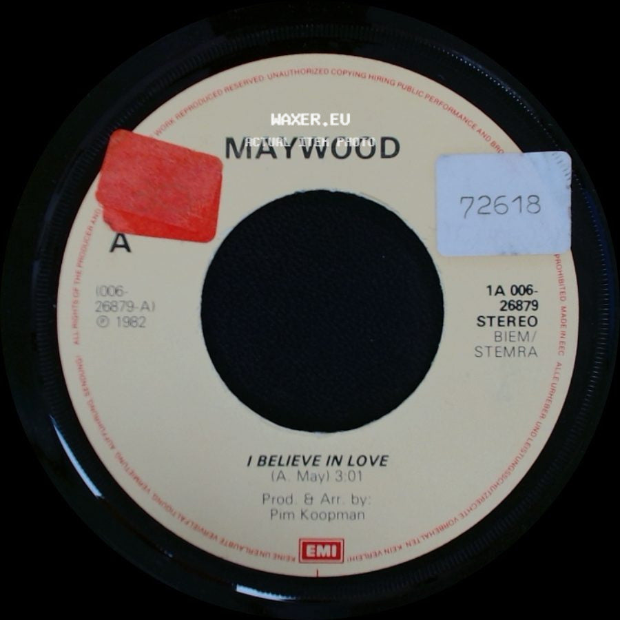 Maywood - Friday Night / I Believe In Love side B