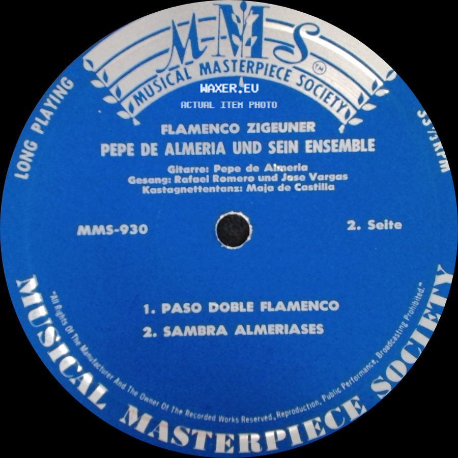 Pepe De Almeria Und Sein Ensemble - Flamenco Zigeuner / Flamenco Zigeuner side A