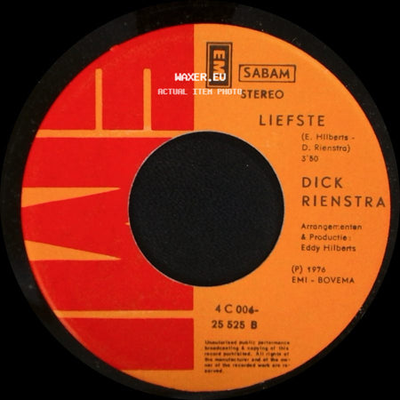 Dick Rienstra - Liefste / Is Dit M'n Leven side A