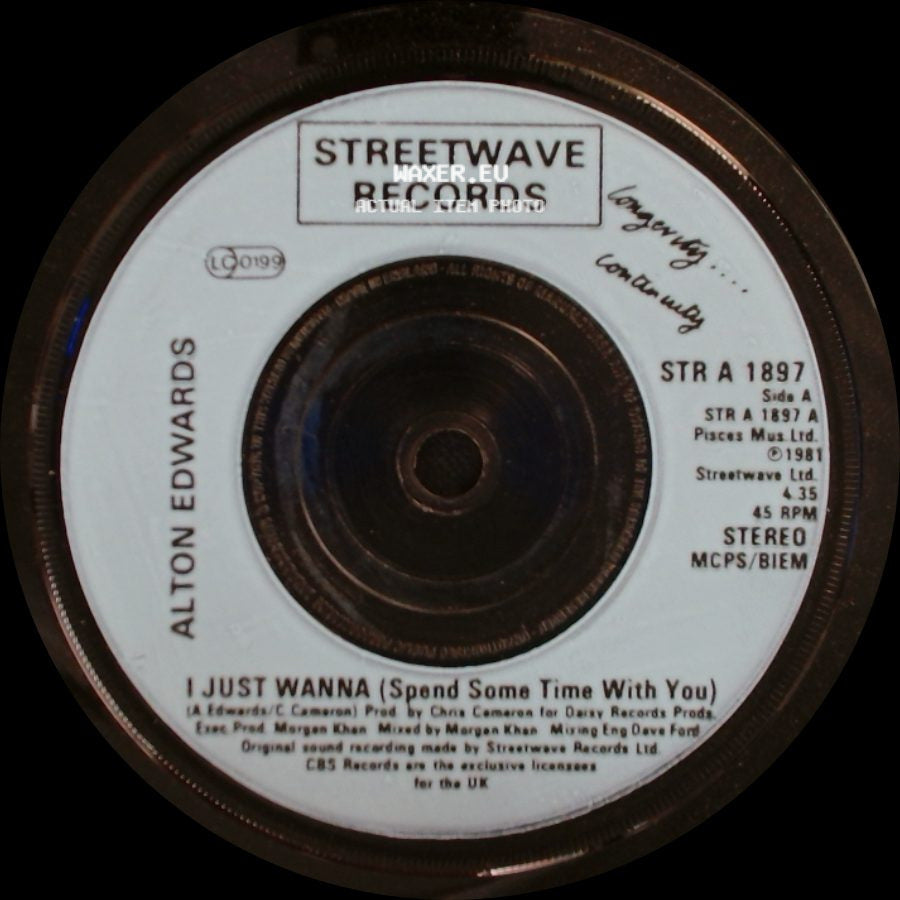 Alton Edwards - I Just Wanna (Spend Some Time With You) / I Just Wanna (Spend Some Time With You) (Inst.) side A