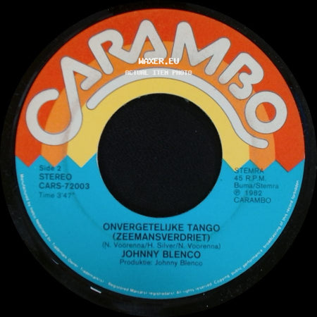 Johnny Blenco - Kriminal-Tango / Onvergetelijke Tango (Zeemansverdriet) side B