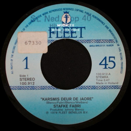 Stafke Fabri - Karsmis Deur De Jaore / 2000 Jaor Geleje side A