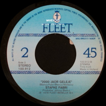 Stafke Fabri - Karsmis Deur De Jaore / 2000 Jaor Geleje side B