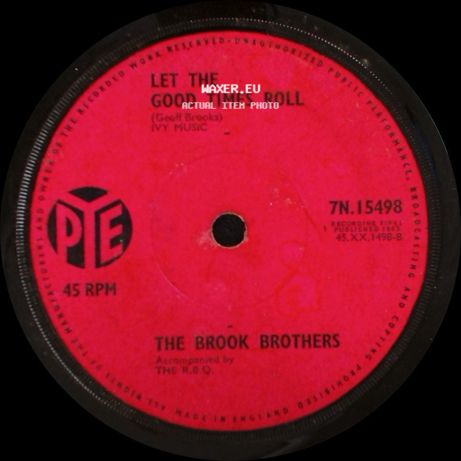 The Brook Brothers - Trouble Is My Middle Name / Let The Good Times Roll side B