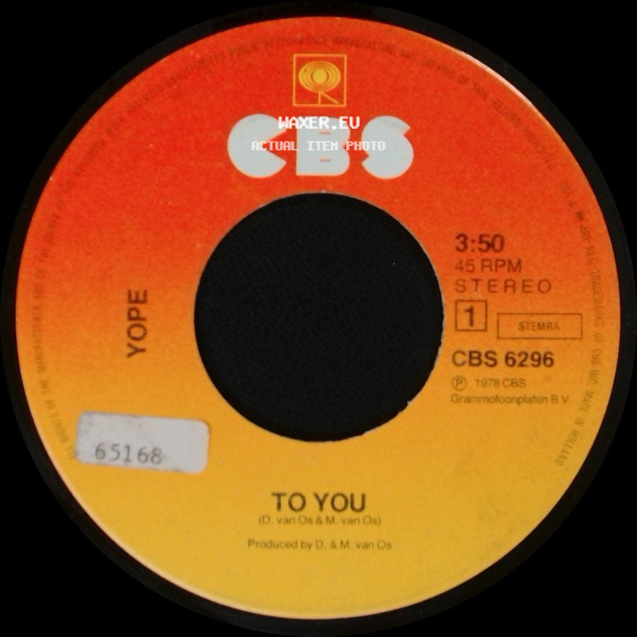 Yope - To You / Side By Side side A