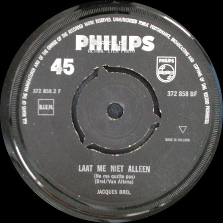 Jacques Brel - Laat Me Niet Alleen / Marieke side A