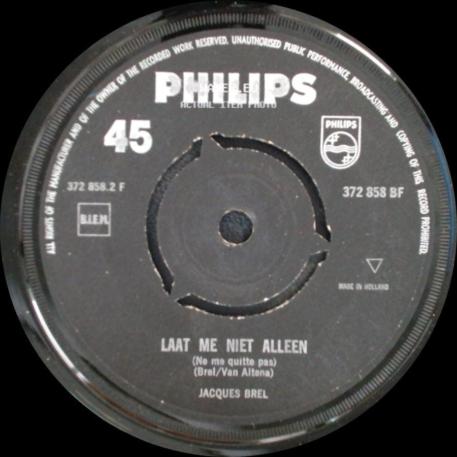 Jacques Brel - Laat Me Niet Alleen / Marieke side A