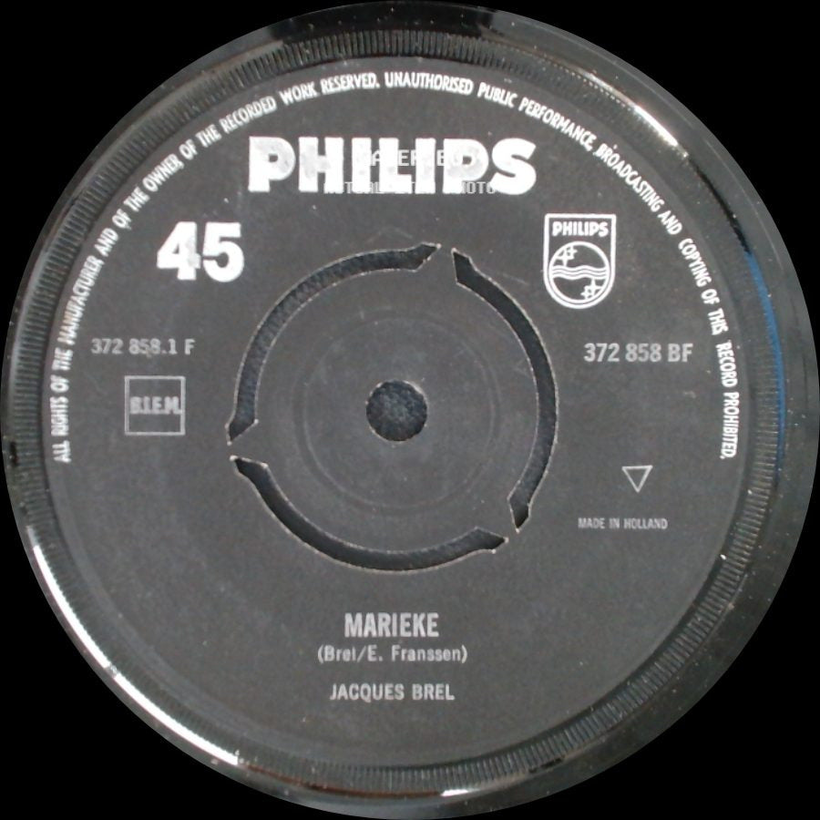 Jacques Brel - Laat Me Niet Alleen / Marieke side B