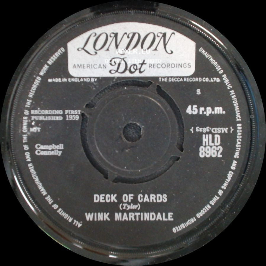 Wink Martindale - Deck Of Cards / Now You Know How It Feels side A