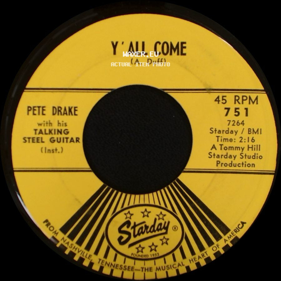 Pete Drake / Pete Drake With His Talking Steel Guitar - Y'all Come / My Abilene side A