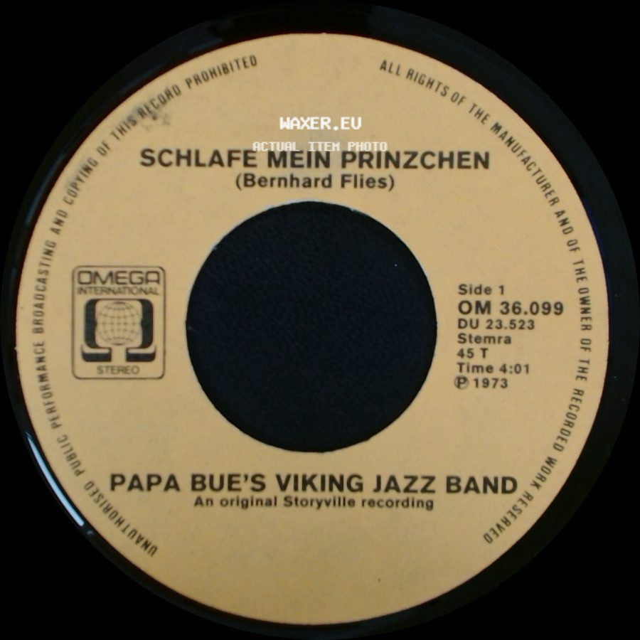 Papa Bue's Viking Jazz Band - Schlafe Mein Prinzchen / Wiegenlied (Brahms) side A
