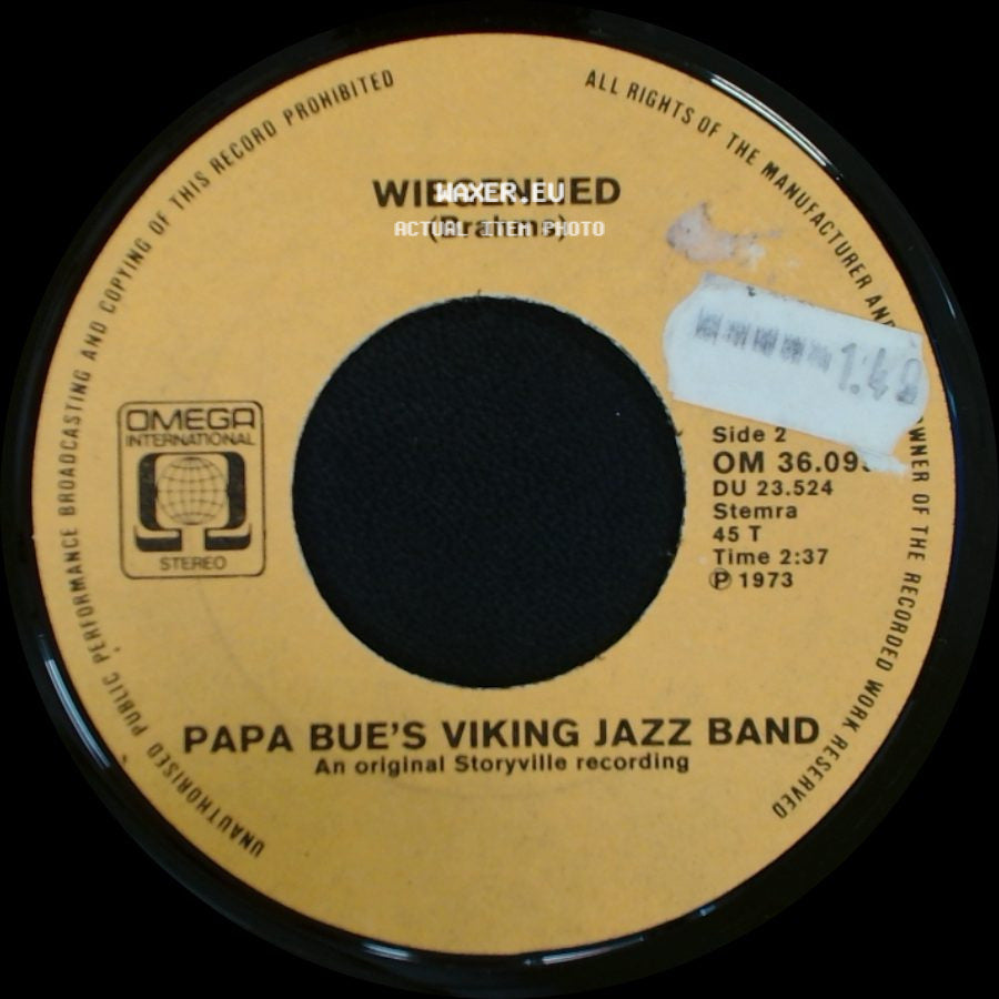 Papa Bue's Viking Jazz Band - Schlafe Mein Prinzchen / Wiegenlied (Brahms) side B
