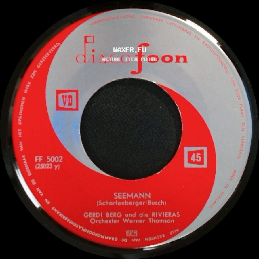 Gerdi Berg Und Die Rivieras / Bob Gerry - Seemann / Muss I Denn side A