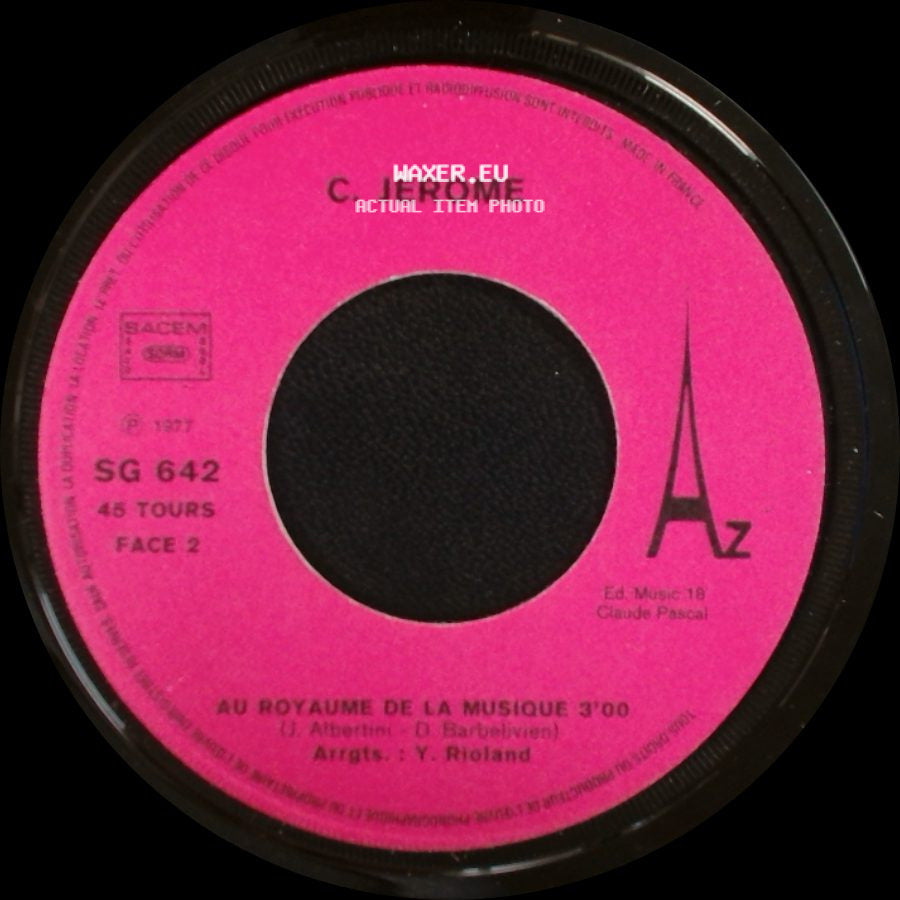 C. Jerome - Au Royaume De La Musique / Caroline Et Moi side A