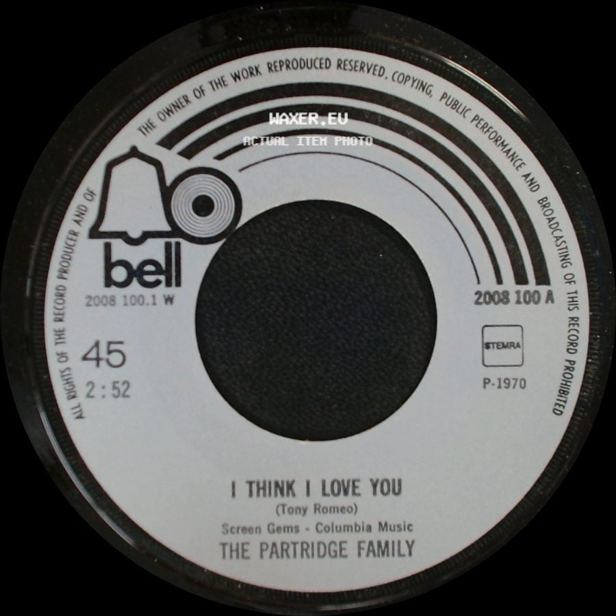 The Partridge Family - I Think I Love You / Breaking Up Is Hard To Do / I'll Meet You Halfway side A