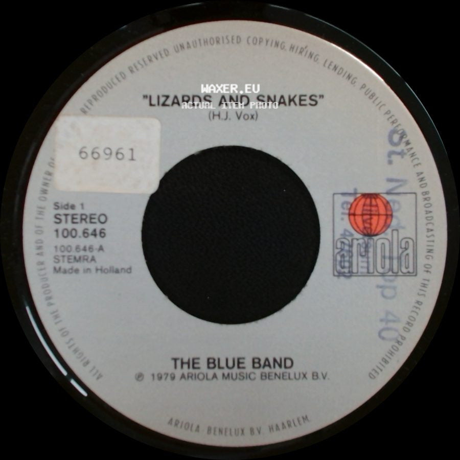 The Blue Band - Lizards And Snakes / Out In The Night side A