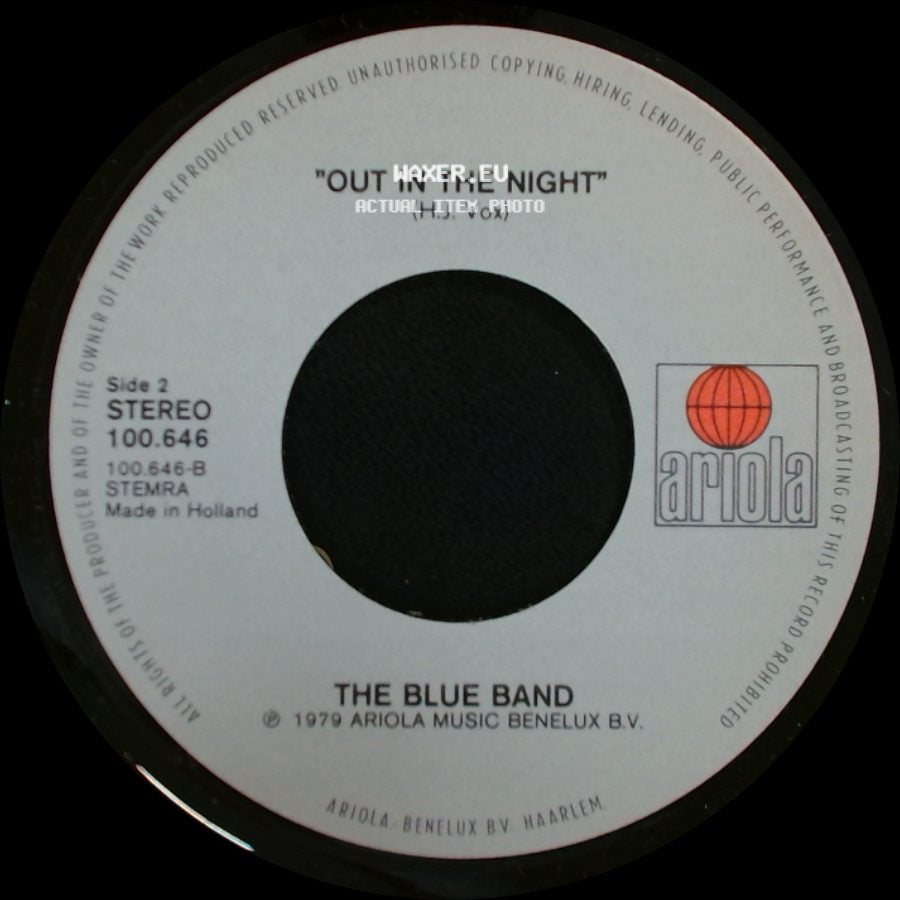 The Blue Band - Lizards And Snakes / Out In The Night side B