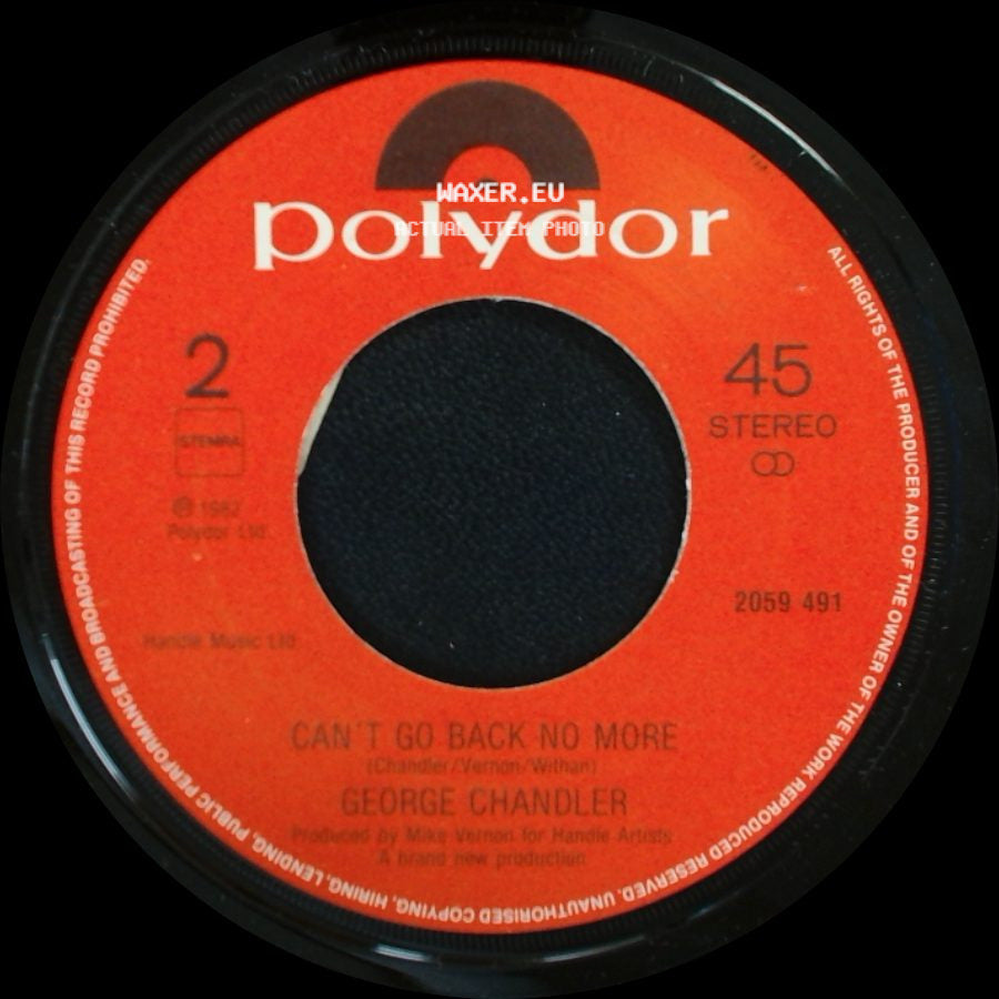 George Chandler - This Could Be The Night / Can't Go Back No More side B