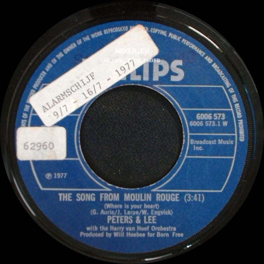 Peters & Lee - The Song From Moulin Rouge / Don't Lay Your Head side A