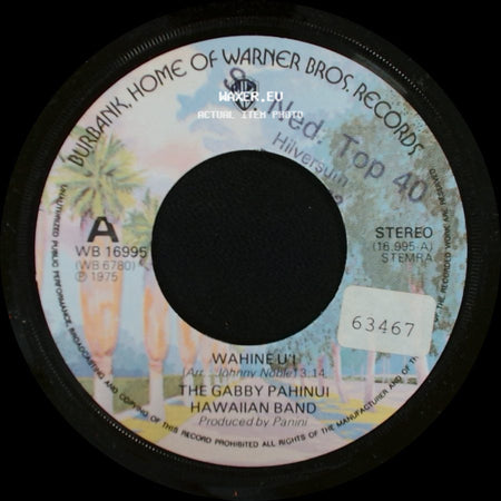 The Gabby Pahinui Hawaiian Band - Wahine Ui / Aloha Ka Manini side A
