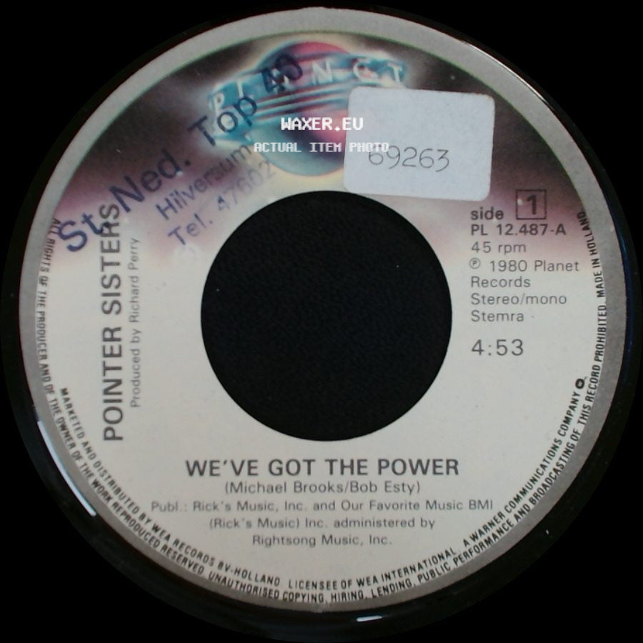 Pointer Sisters - We've Got The Power / Es Tan Timido side A