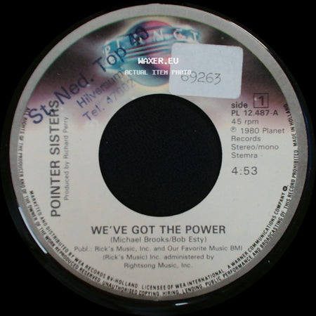 Pointer Sisters - We've Got The Power / Es Tan Timido side A