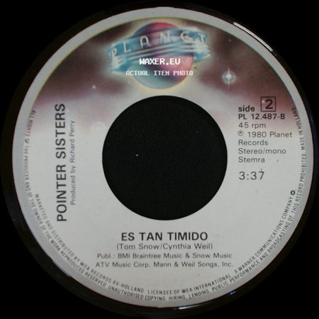 Pointer Sisters - We've Got The Power / Es Tan Timido side B