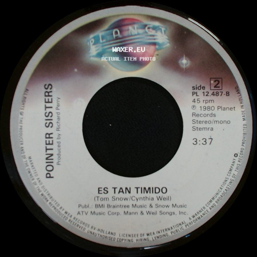 Pointer Sisters - We've Got The Power / Es Tan Timido side B