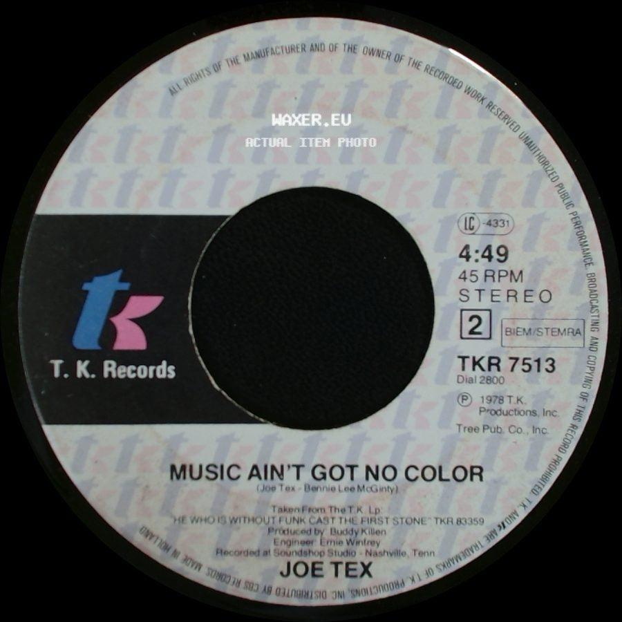 Joe Tex - Music Ain't Got No Color / Loose Caboose side A
