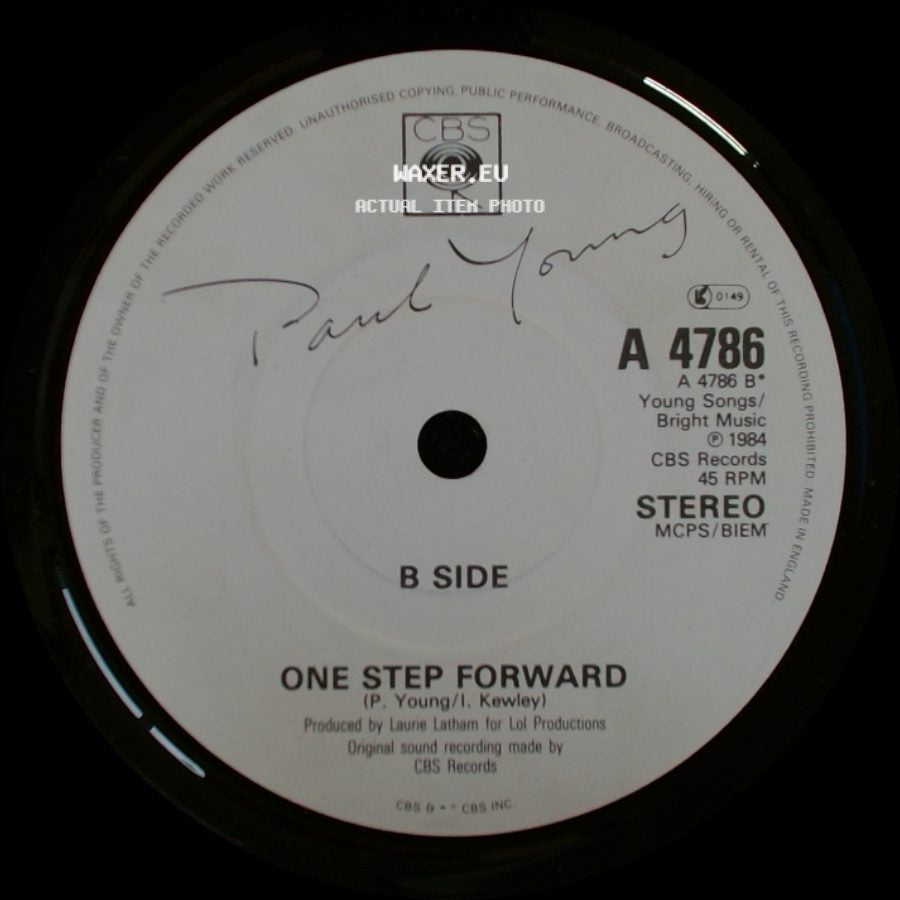 Paul Young - I'm Gonna Tear Your Playhouse Down / One Step Forward side B